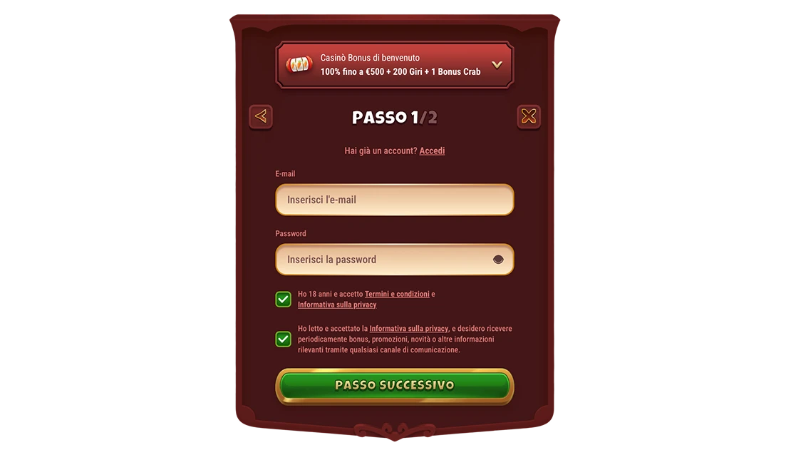 Magius casino Registrati